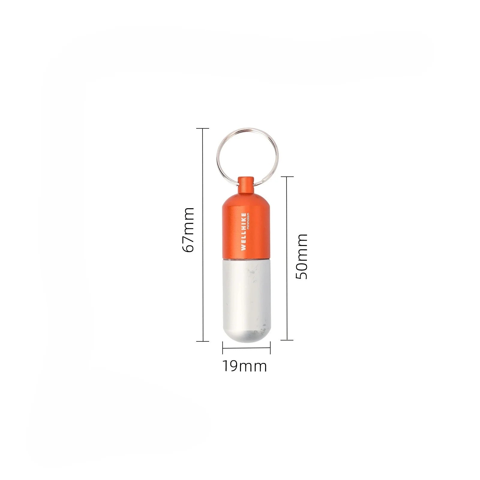 Waterproof Aluminum Pill Case Keychain Portable Sealed Medicine Container for Vitamins Fish Oil Outdoor Camping EDC Gear