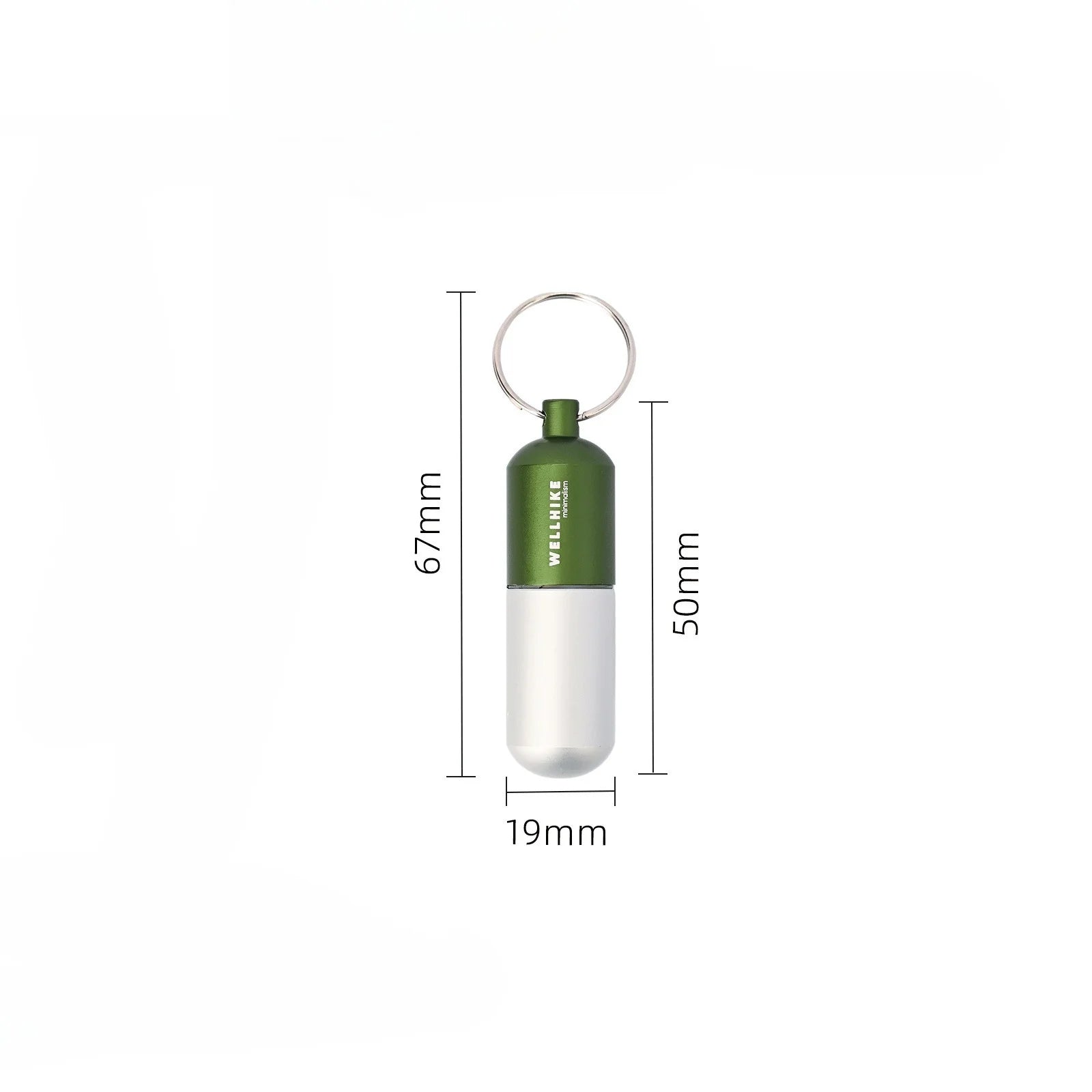 Waterproof Aluminum Pill Case Keychain Portable Sealed Medicine Container for Vitamins Fish Oil Outdoor Camping EDC Gear