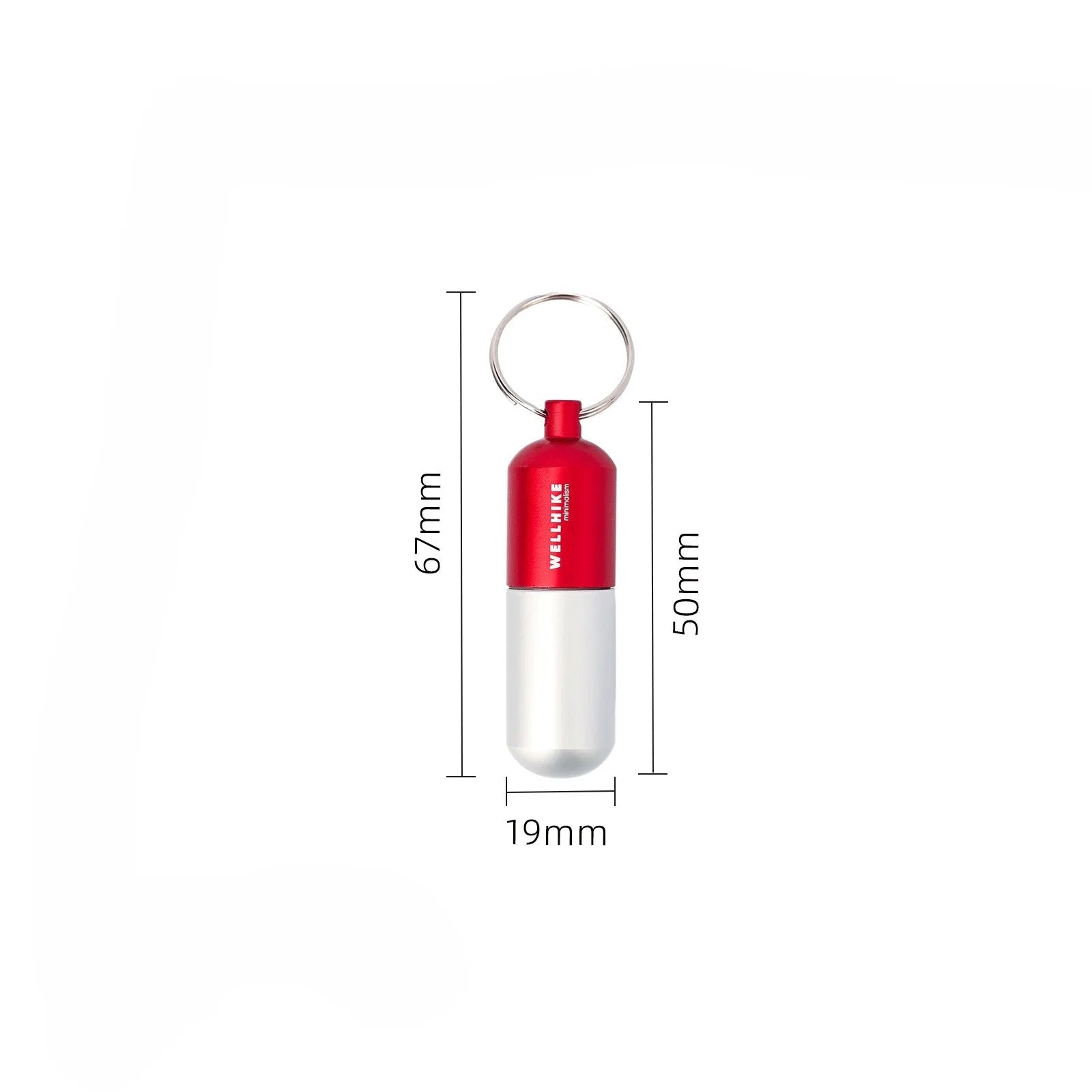 Waterproof Aluminum Pill Case Keychain Portable Sealed Medicine Container for Vitamins Fish Oil Outdoor Camping EDC Gear
