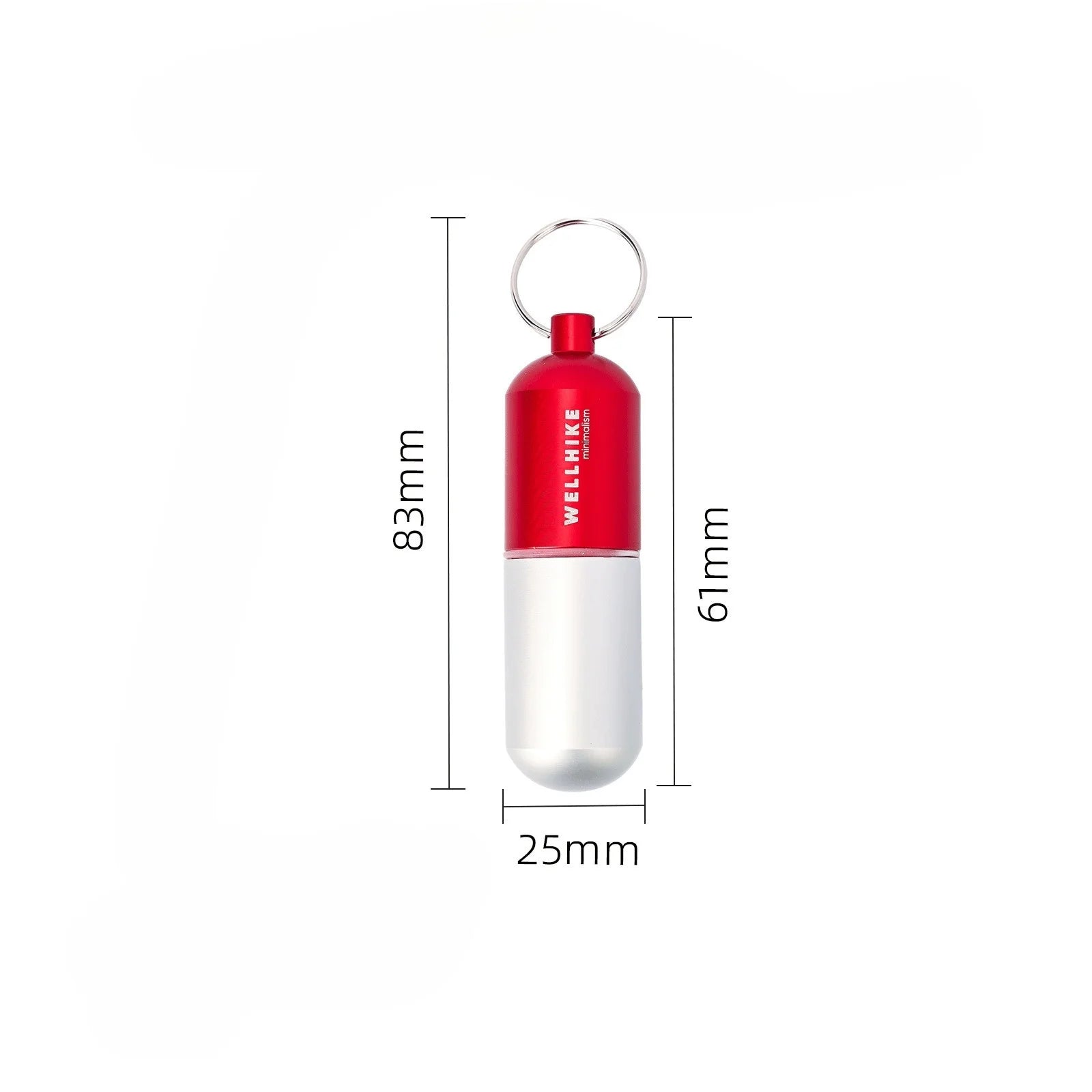 Waterproof Aluminum Pill Case Keychain Portable Sealed Medicine Container for Vitamins Fish Oil Outdoor Camping EDC Gear