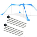 2Pcs Beach Tent Poles Replacement Folding Light Weight Canopy Poles Adjustable Length Outdoor Awning Support Poles 24BD