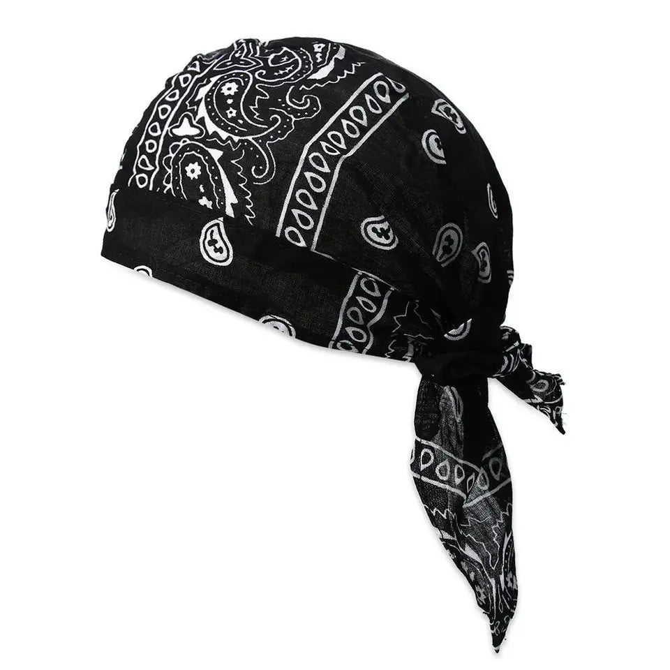 Men Women Quick Dry Headscarf Cotton Pirate Hat Outdoor Sport Cycling Bandana Sweat Absorbant Cancer Chemo Cap Muslim Turban
