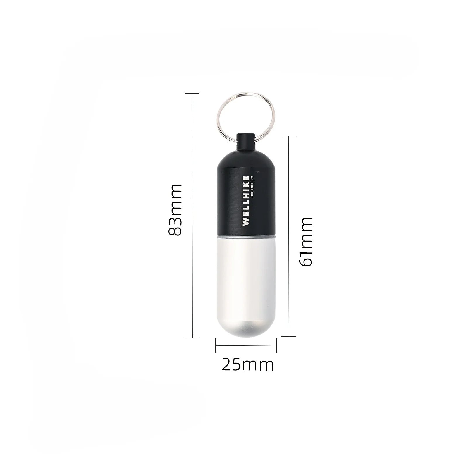 Waterproof Aluminum Pill Case Keychain Portable Sealed Medicine Container for Vitamins Fish Oil Outdoor Camping EDC Gear
