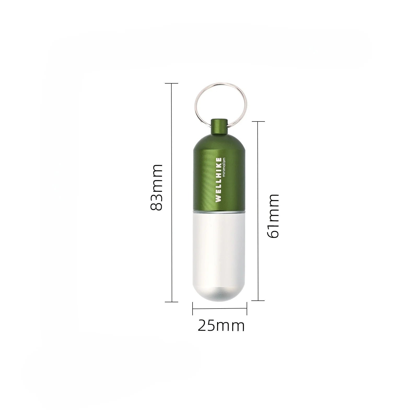 Waterproof Aluminum Pill Case Keychain Portable Sealed Medicine Container for Vitamins Fish Oil Outdoor Camping EDC Gear