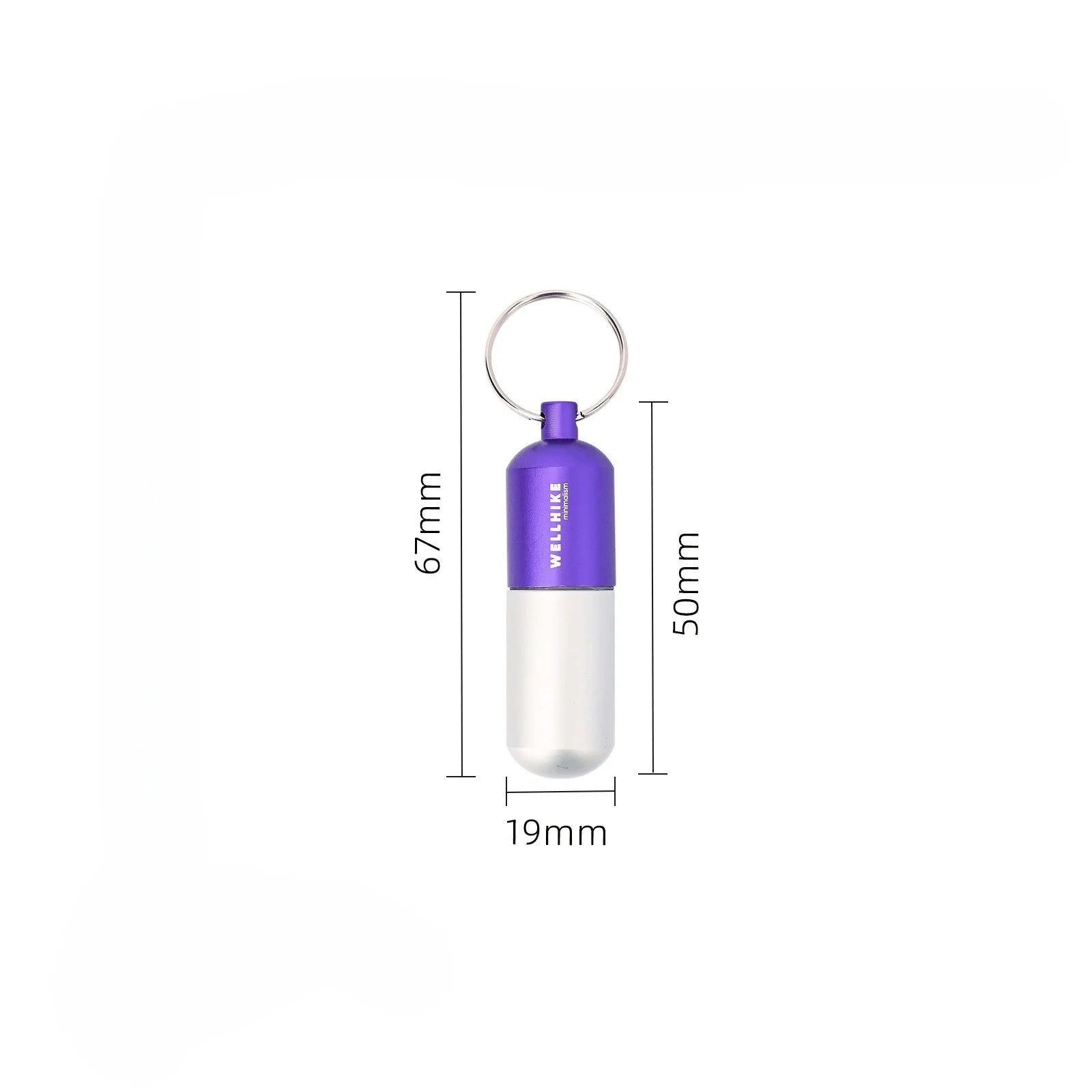Waterproof Aluminum Pill Case Keychain Portable Sealed Medicine Container for Vitamins Fish Oil Outdoor Camping EDC Gear