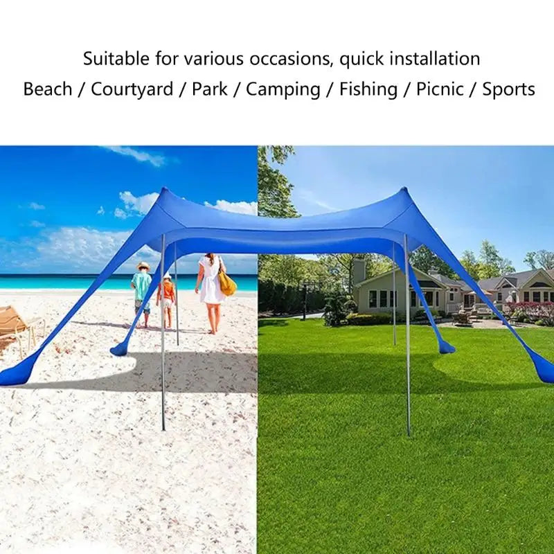 2Pcs Beach Tent Poles Replacement Folding Light Weight Canopy Poles Adjustable Length Outdoor Awning Support Poles 24BD