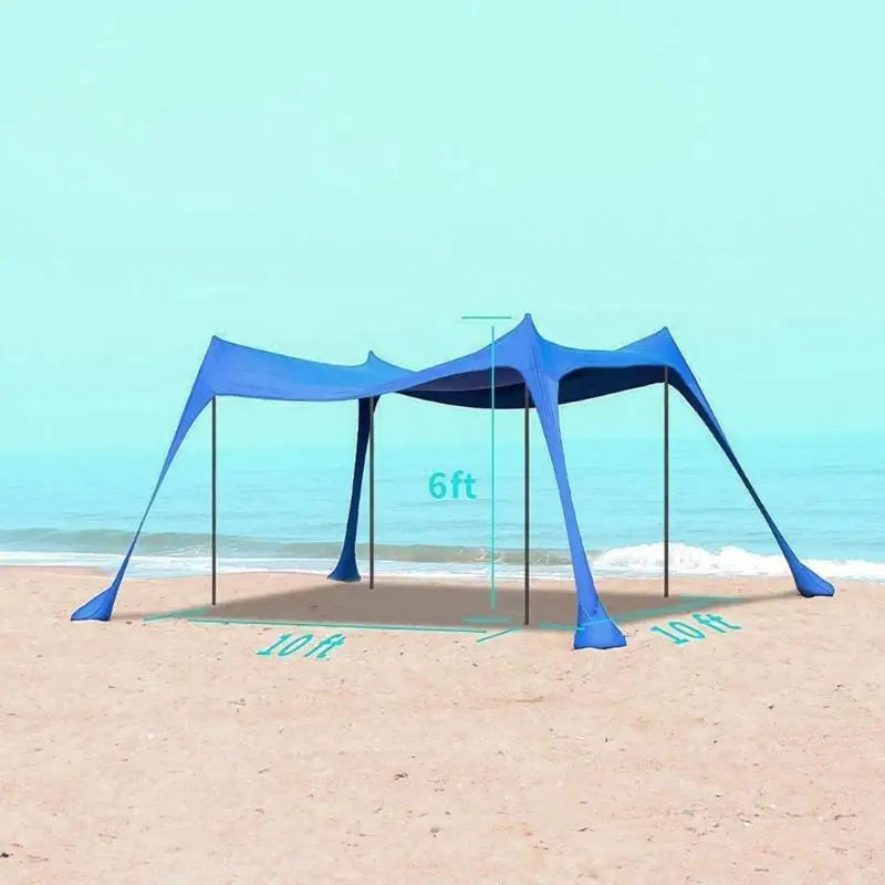 2Pcs Beach Tent Poles Replacement Folding Light Weight Canopy Poles Adjustable Length Outdoor Awning Support Poles 24BD