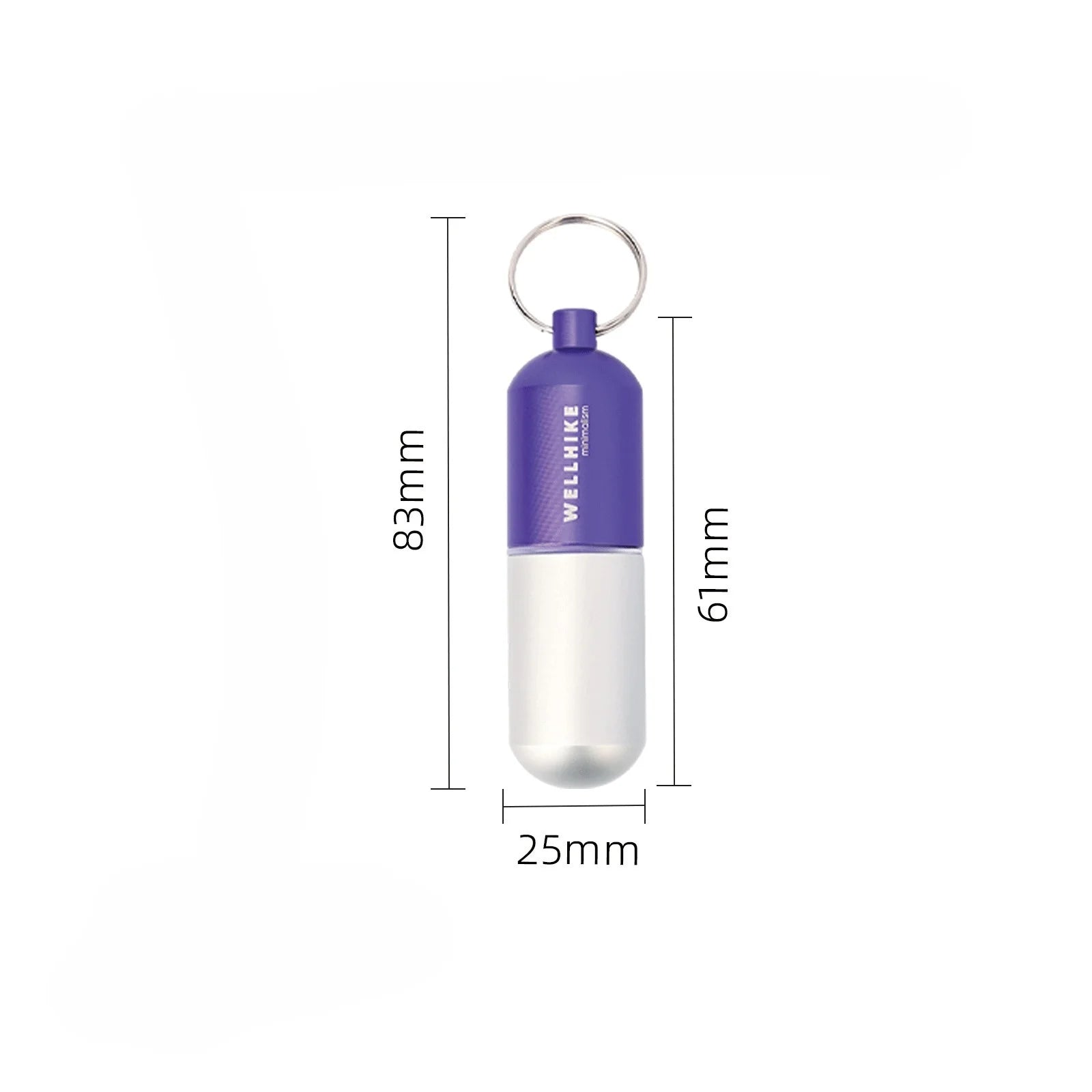 Waterproof Aluminum Pill Case Keychain Portable Sealed Medicine Container for Vitamins Fish Oil Outdoor Camping EDC Gear