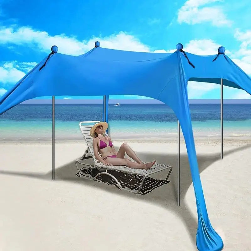 2Pcs Beach Tent Poles Replacement Folding Light Weight Canopy Poles Adjustable Length Outdoor Awning Support Poles 24BD