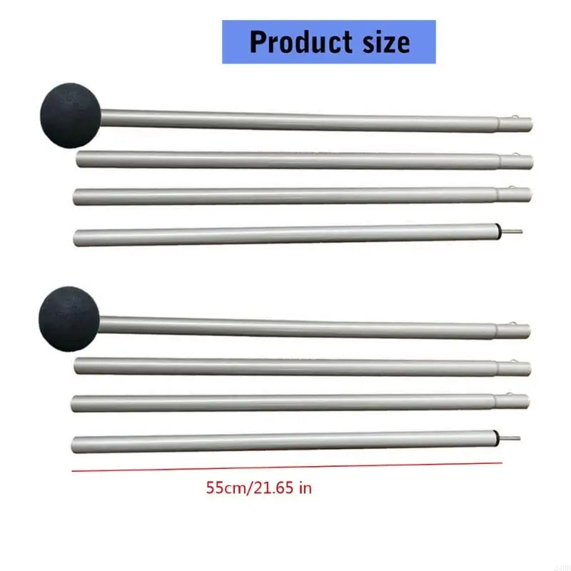 2Pcs Beach Tent Poles Replacement Folding Light Weight Canopy Poles Adjustable Length Outdoor Awning Support Poles 24BD