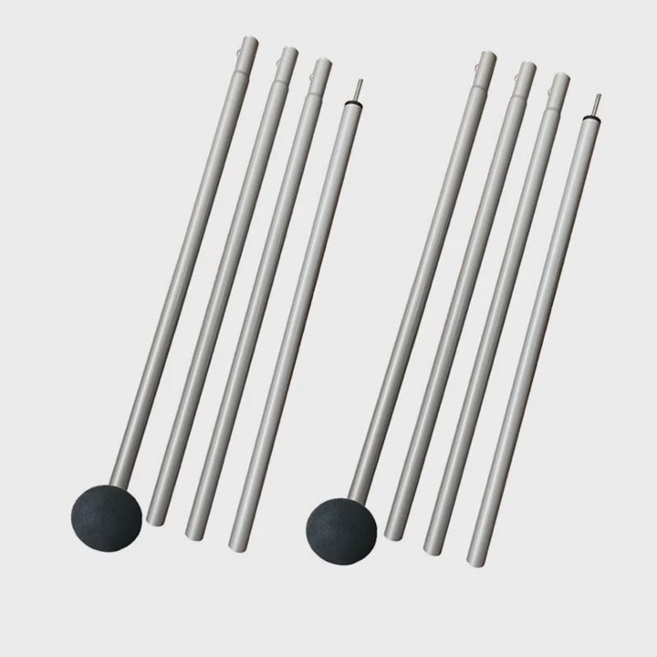 2Pcs Beach Tent Poles Replacement Folding Light Weight Canopy Poles Adjustable Length Outdoor Awning Support Poles 24BD